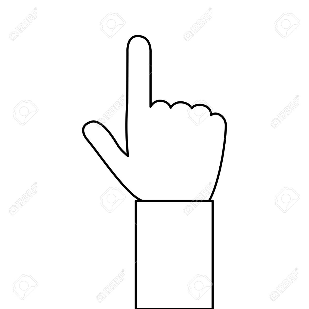 Шаблон указательный палец