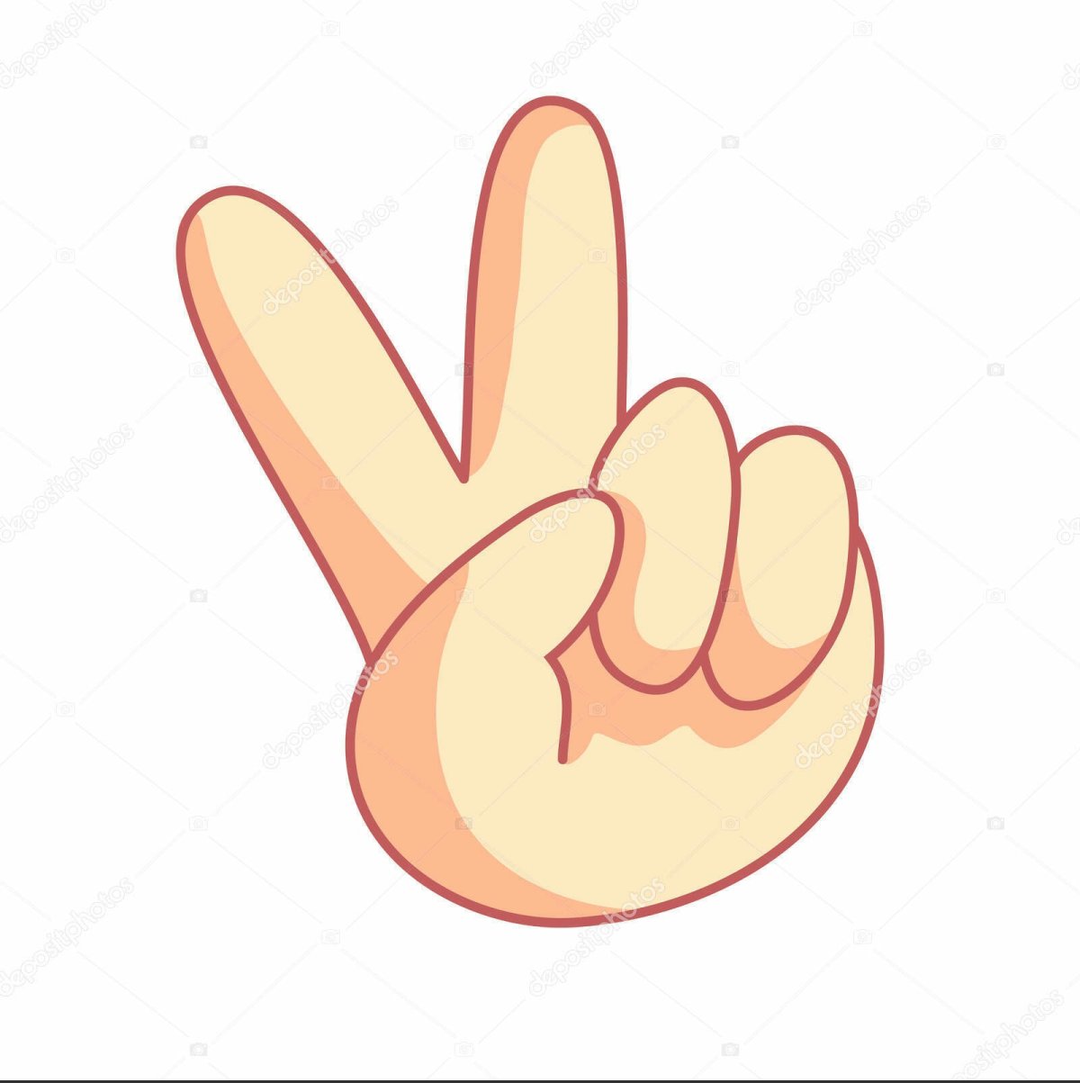 Стикер два пальца