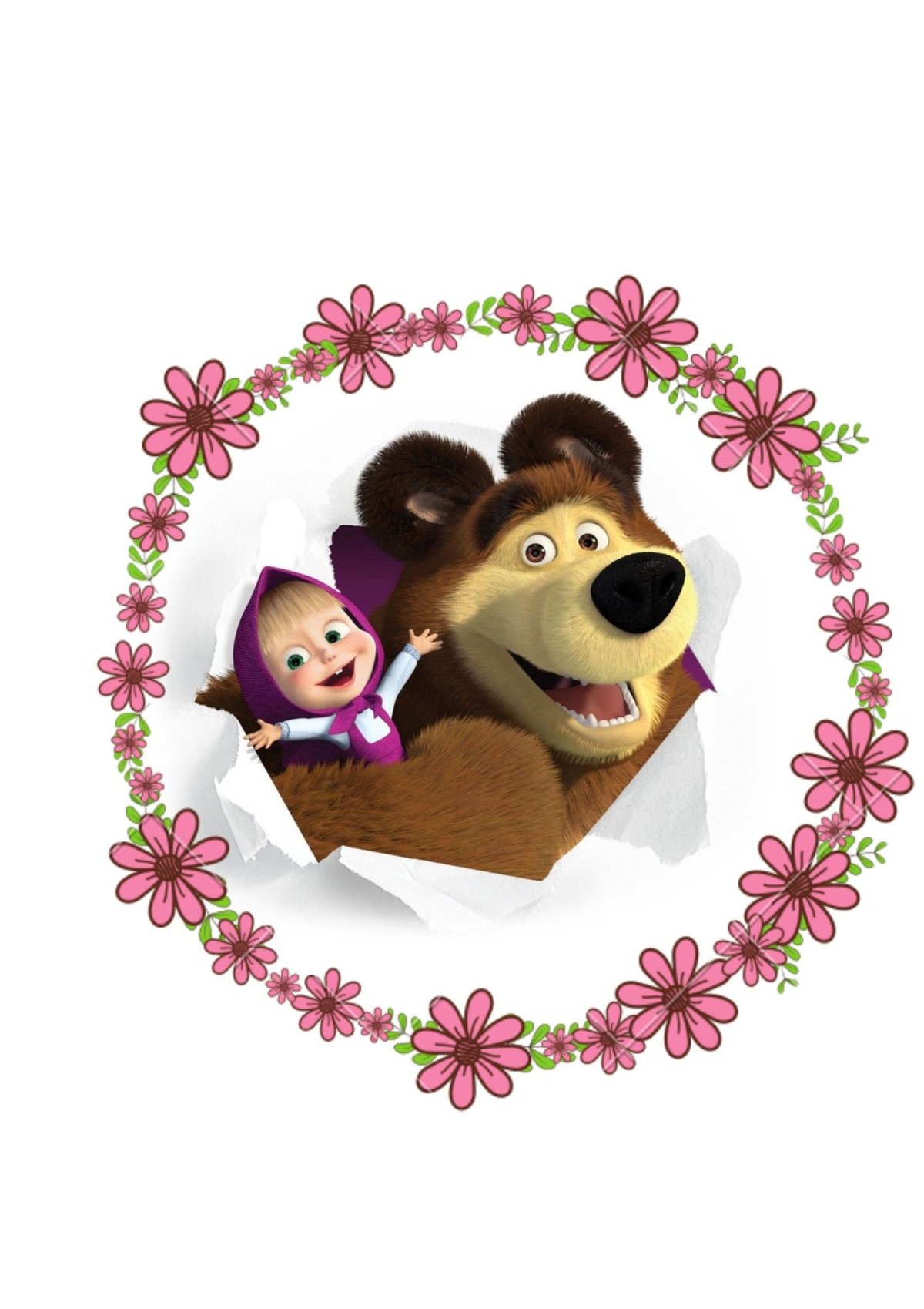 Маша и медведь сахарная печать