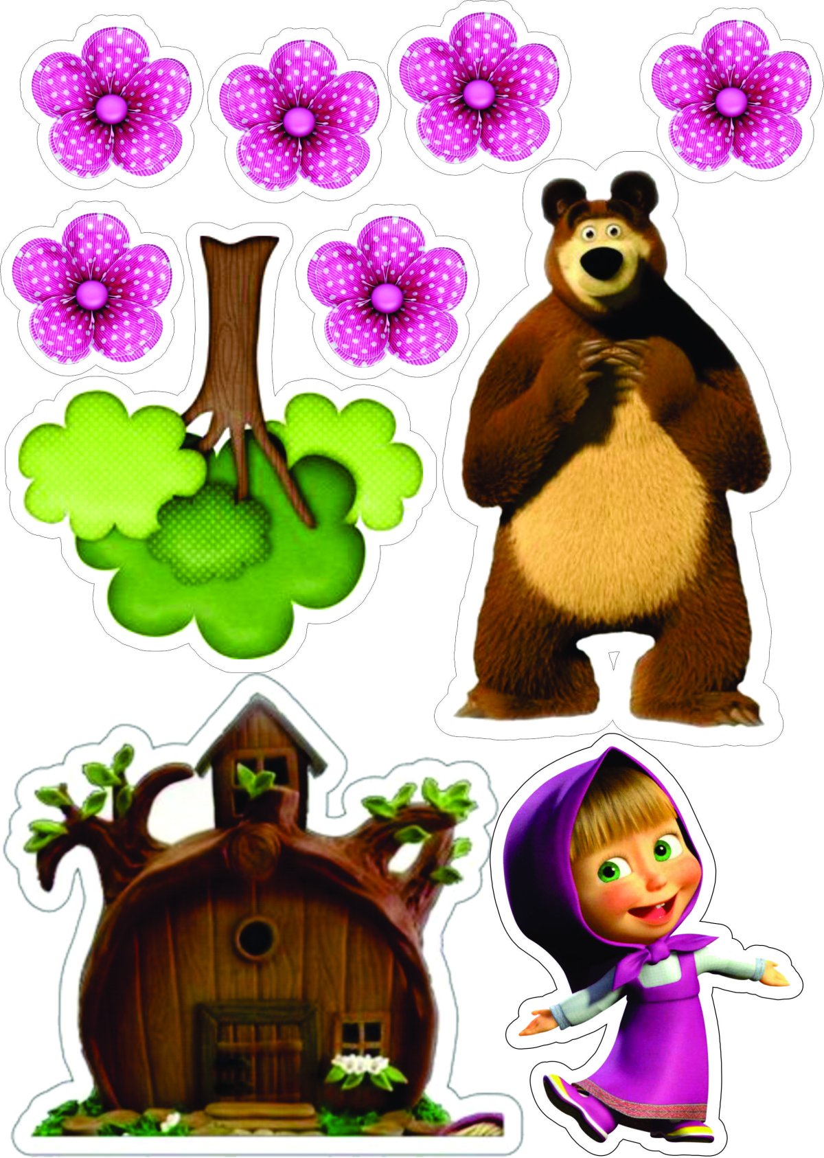 Пищевая печать Маша и медведь