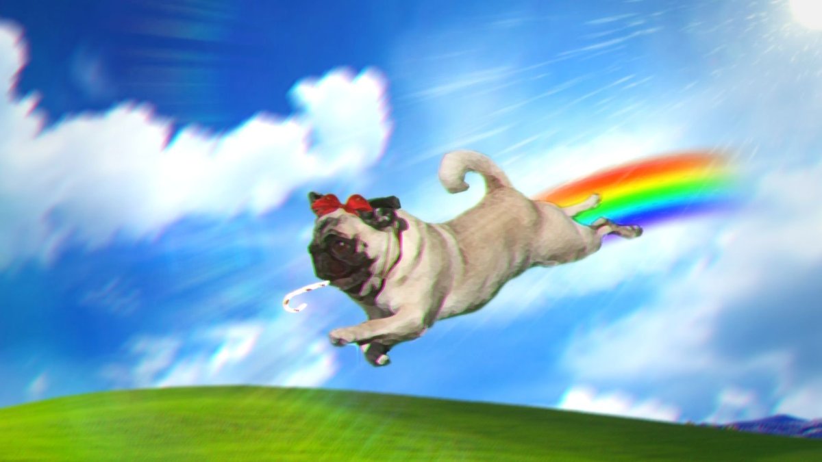 Собачка на радуге