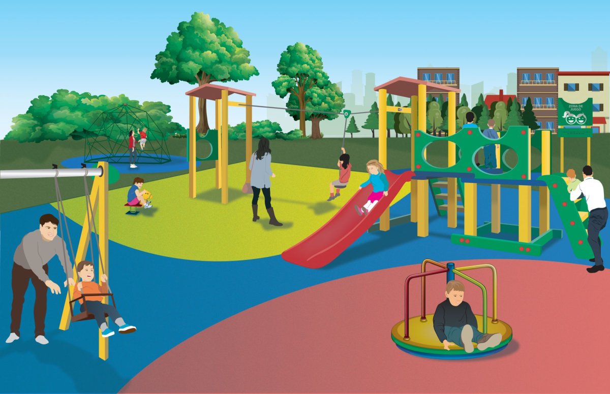 Детская площадка вектор