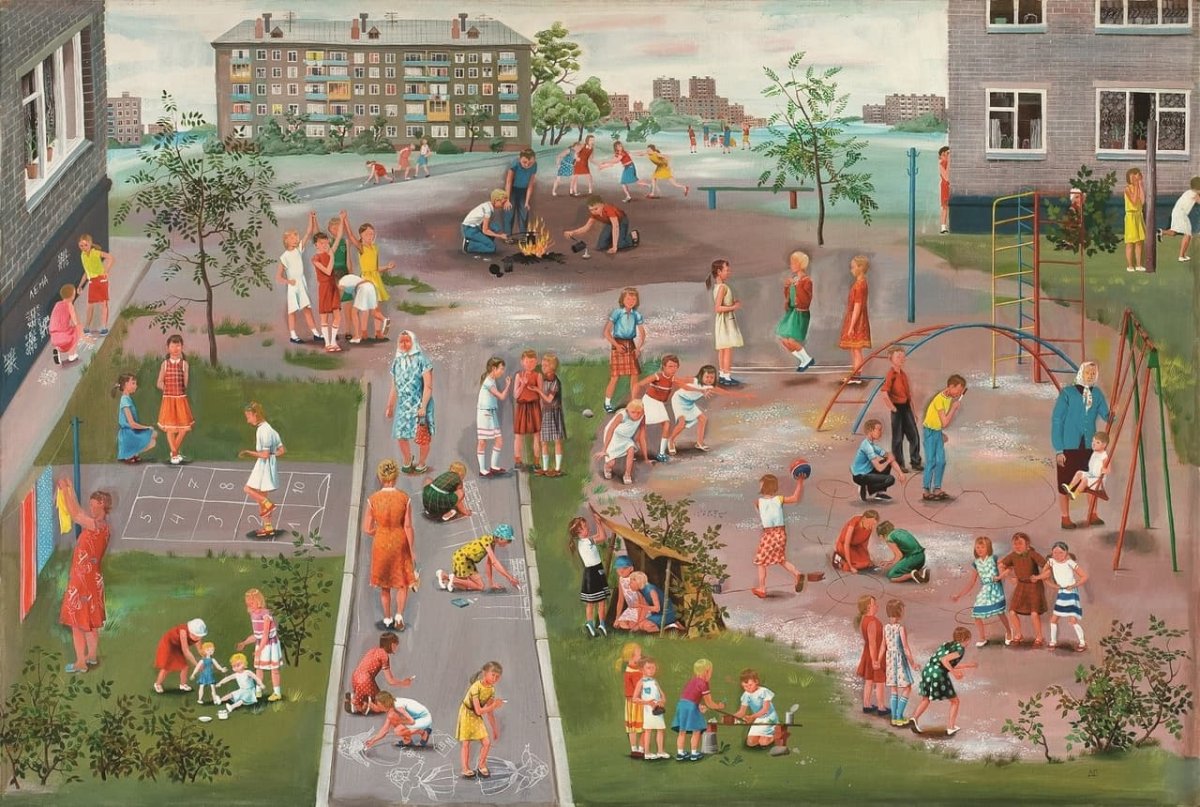 Дина Ельцева дети во дворе