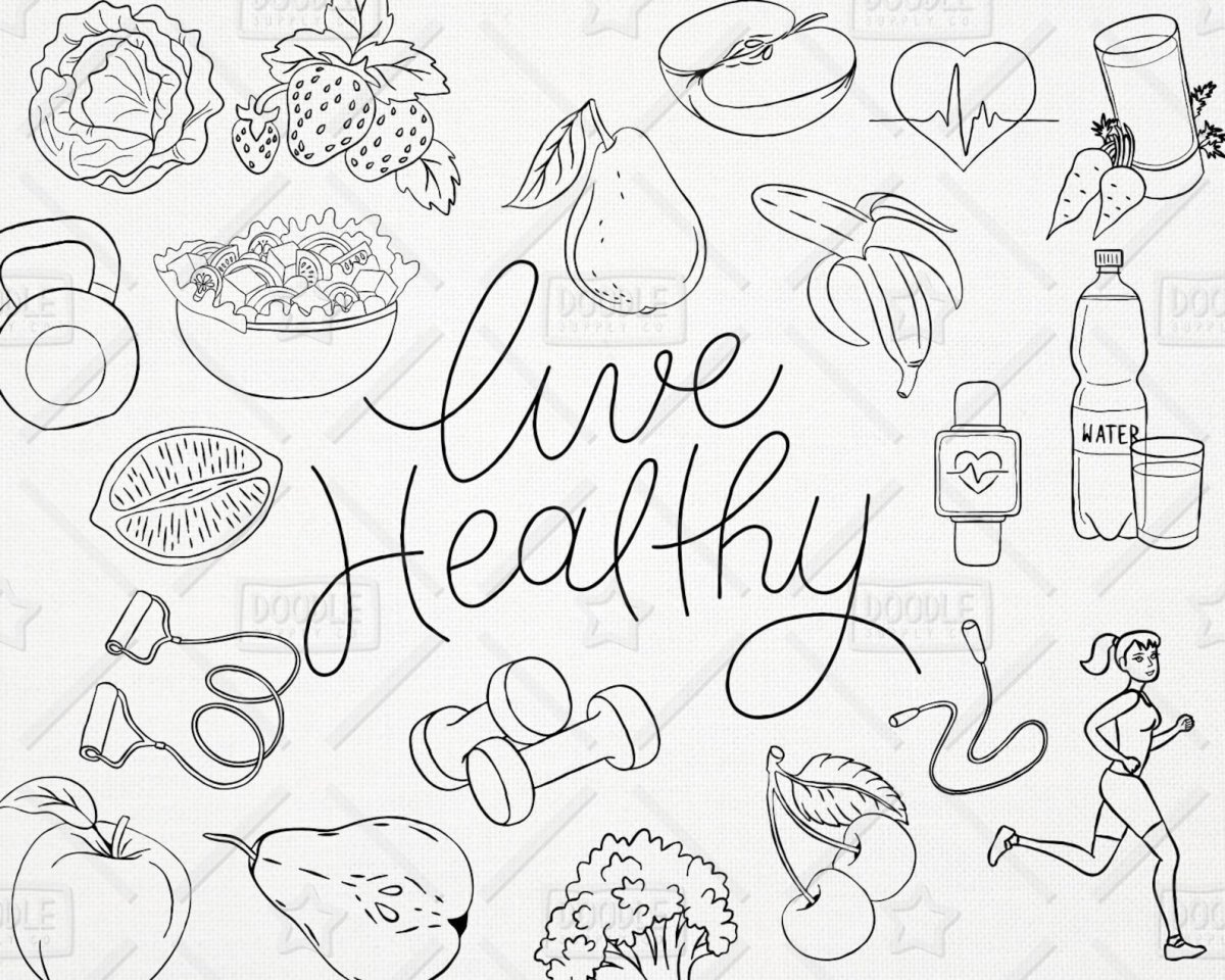 Healthy Lifestyle раскраска