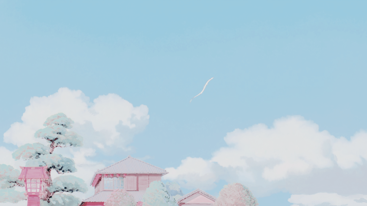 Эстетика голубого цвета аниме