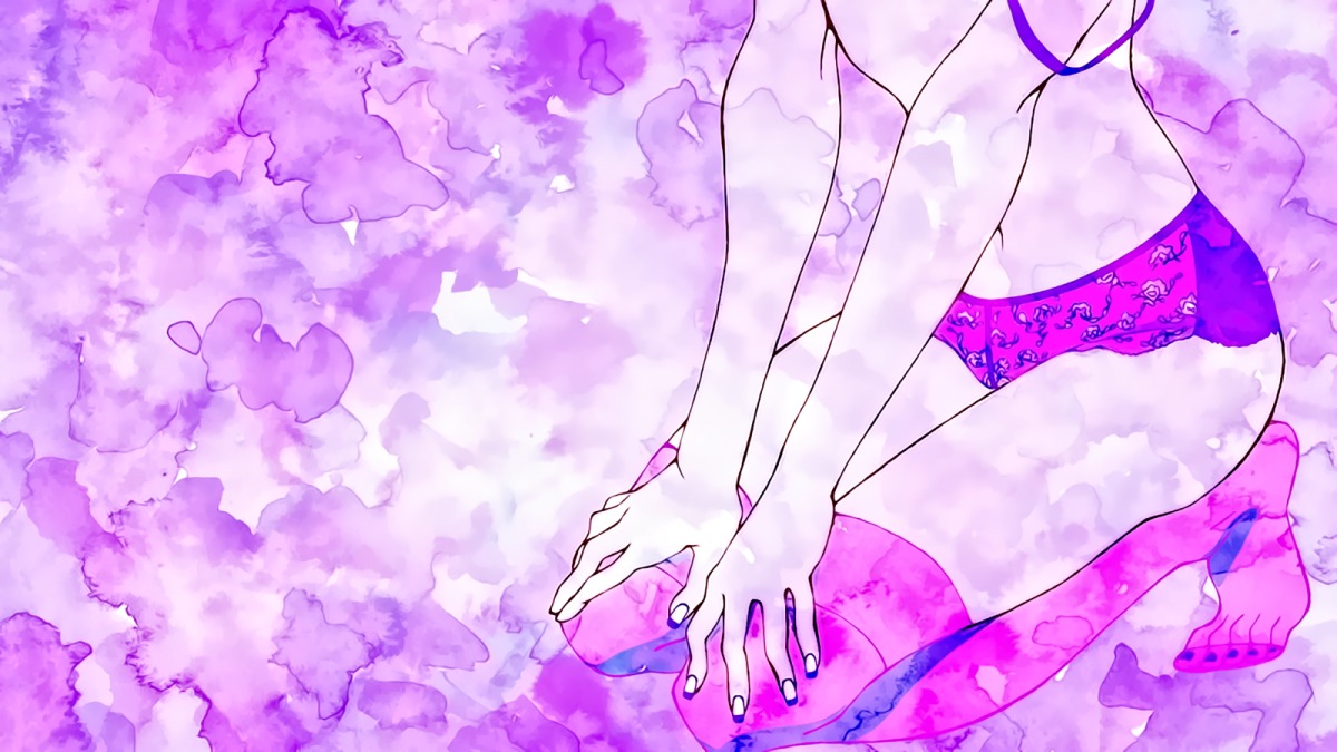 Фиолетовый фон аниме