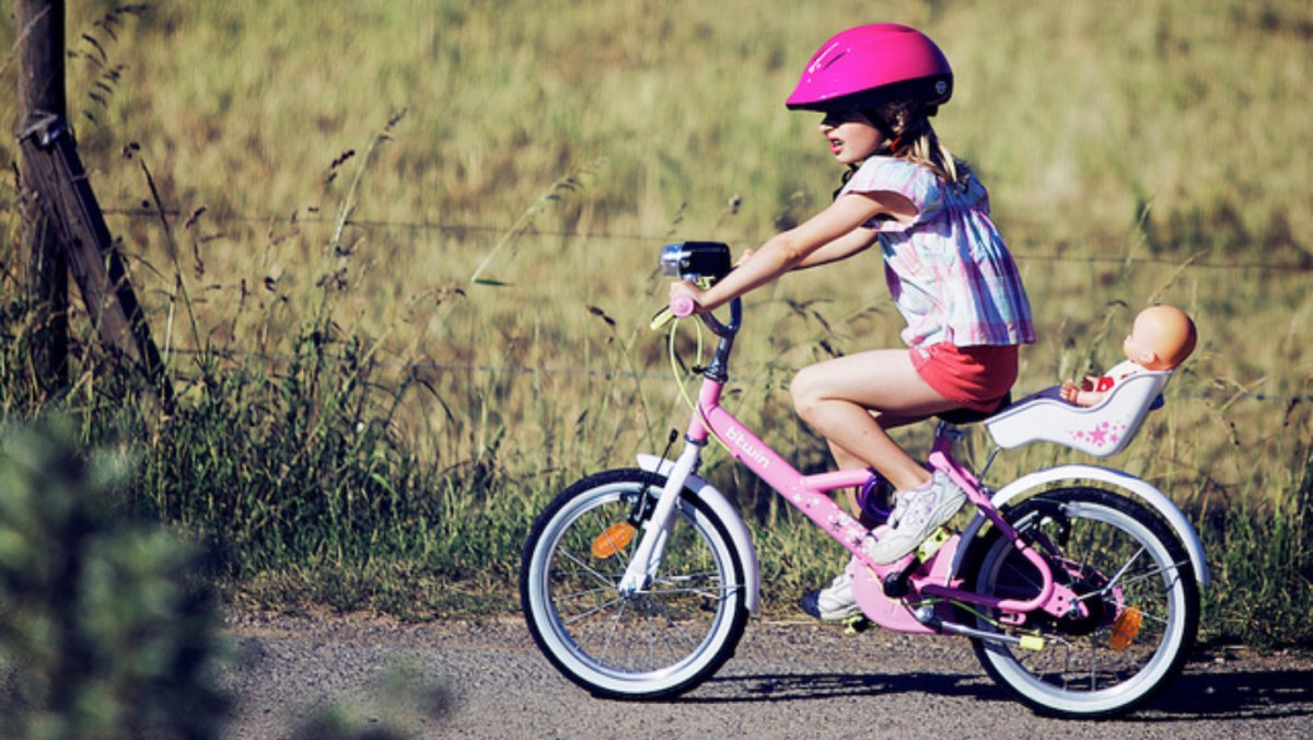 Велосипед розовый для девочки