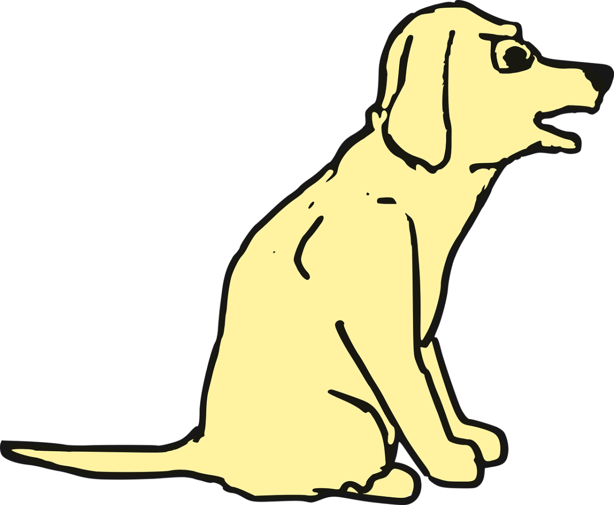 Мультяшная лающая собака