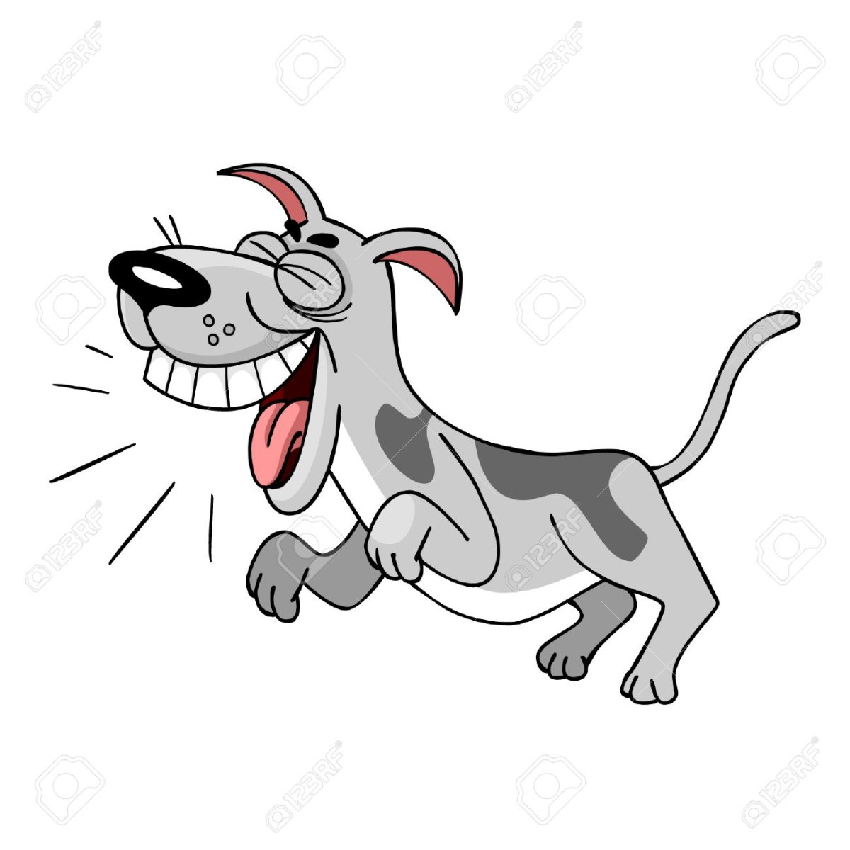 Собака лает мультяшная