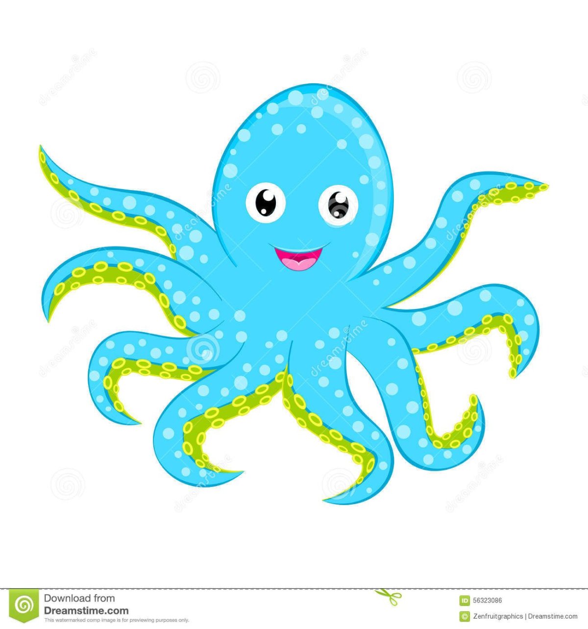 Голубой осьминог для детей