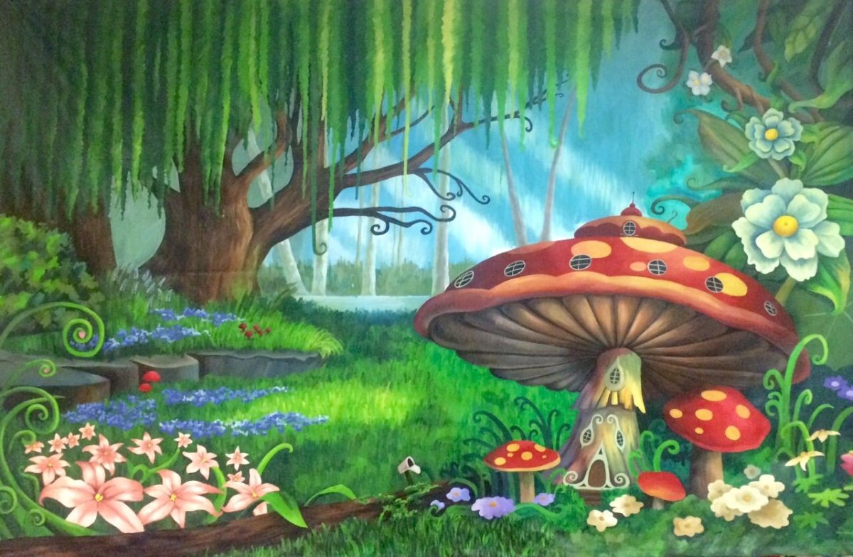 Рисунок Волшебный лес с муравьями