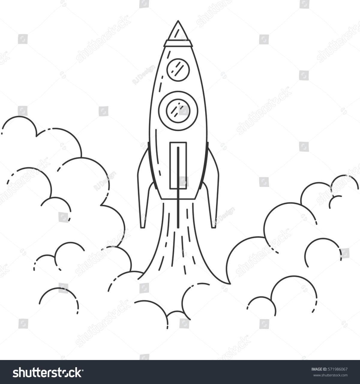 Тату ракета эскиз