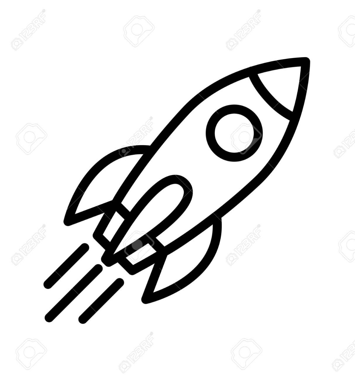 Контуры фигурок ракета