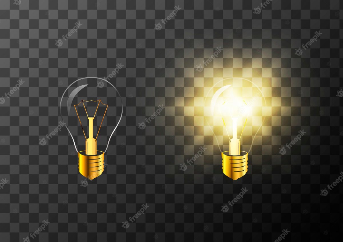 Значок лампочки черно белый