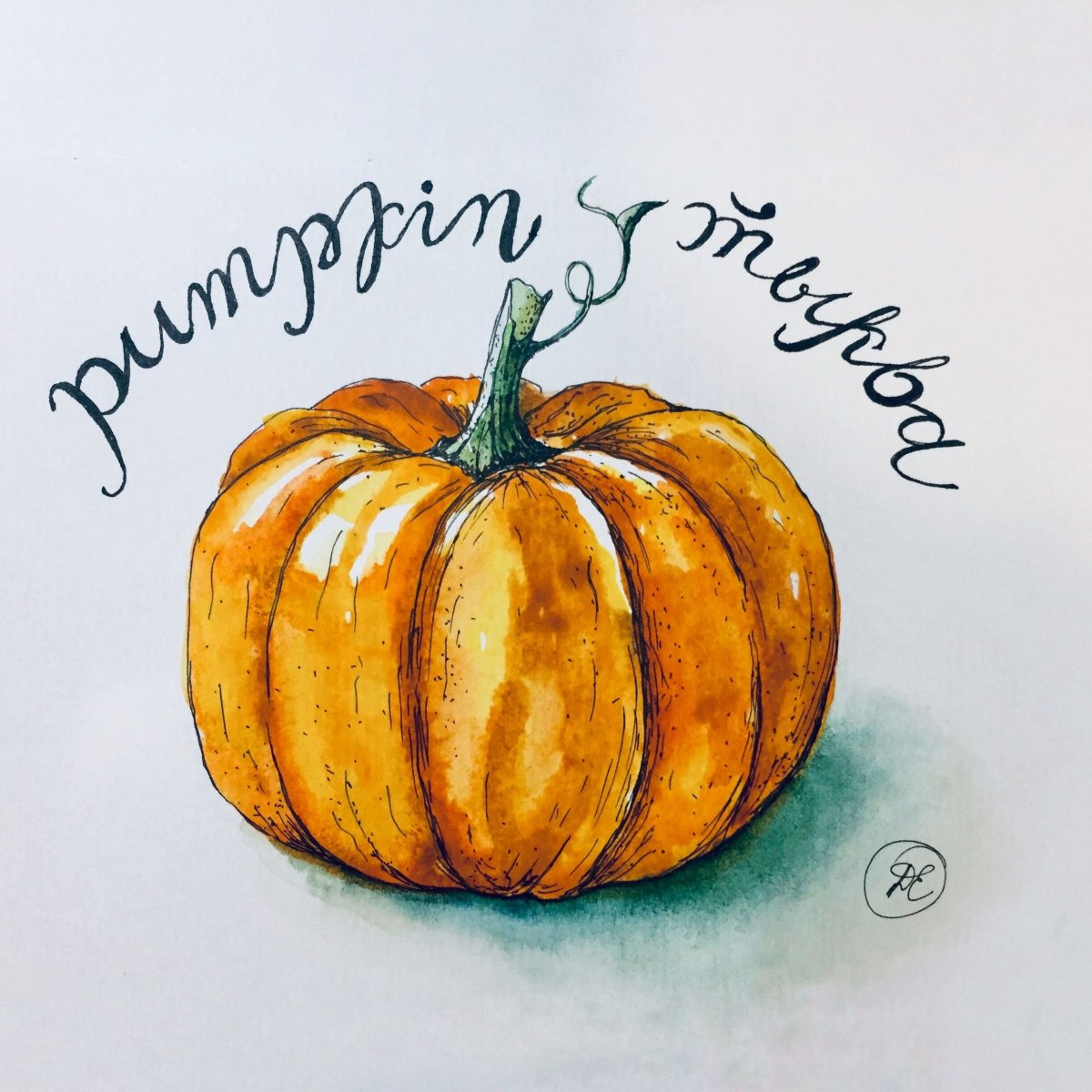 Скетчинг тыква Хэллоуин