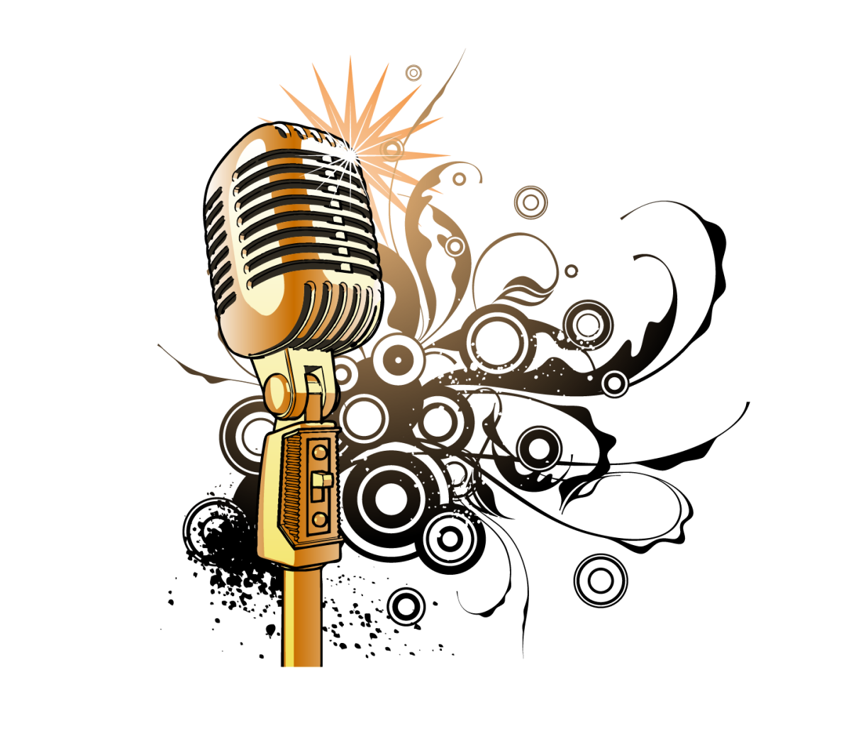 Студийный микрофон вектор