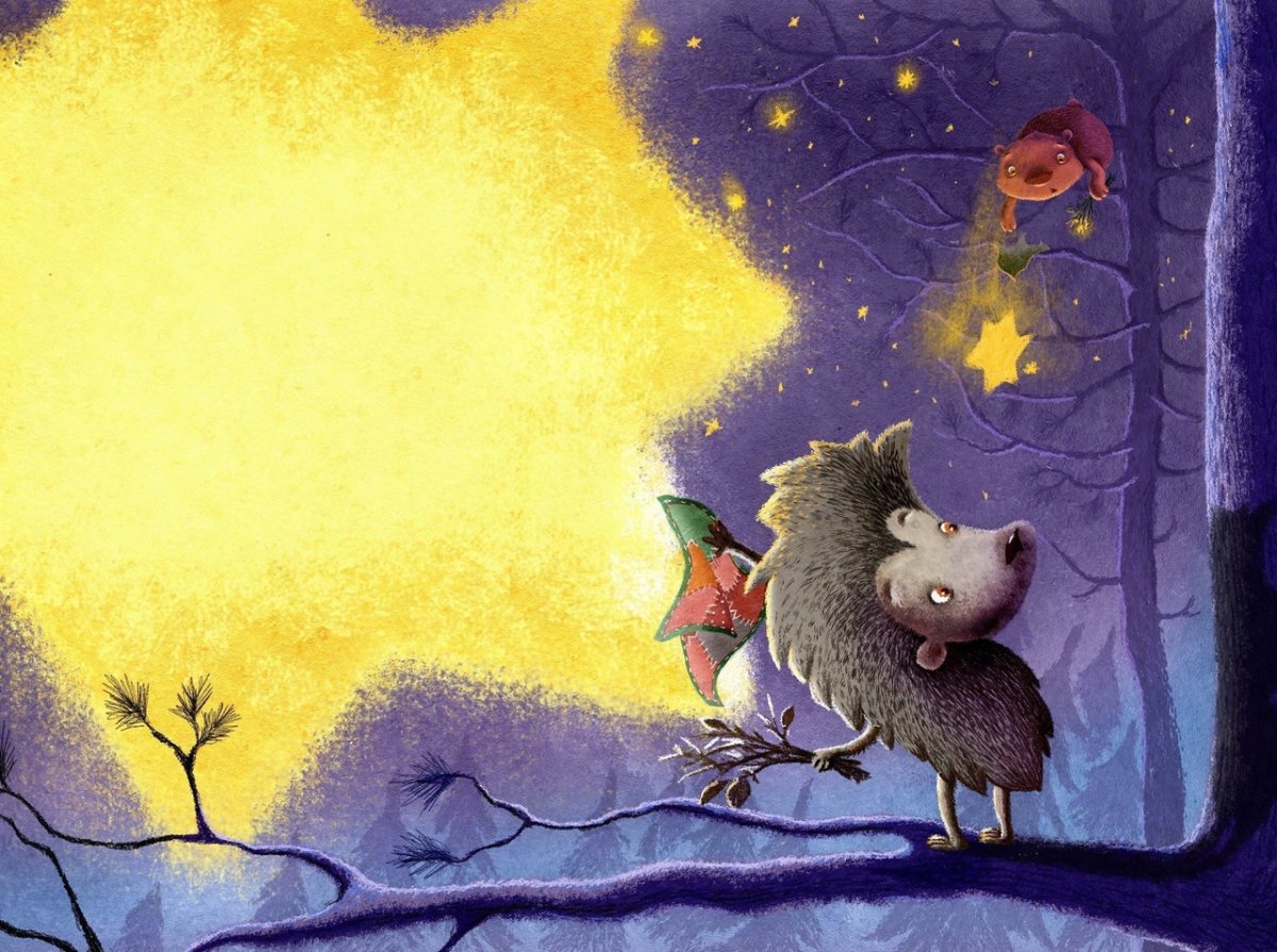 Ежик под деревом