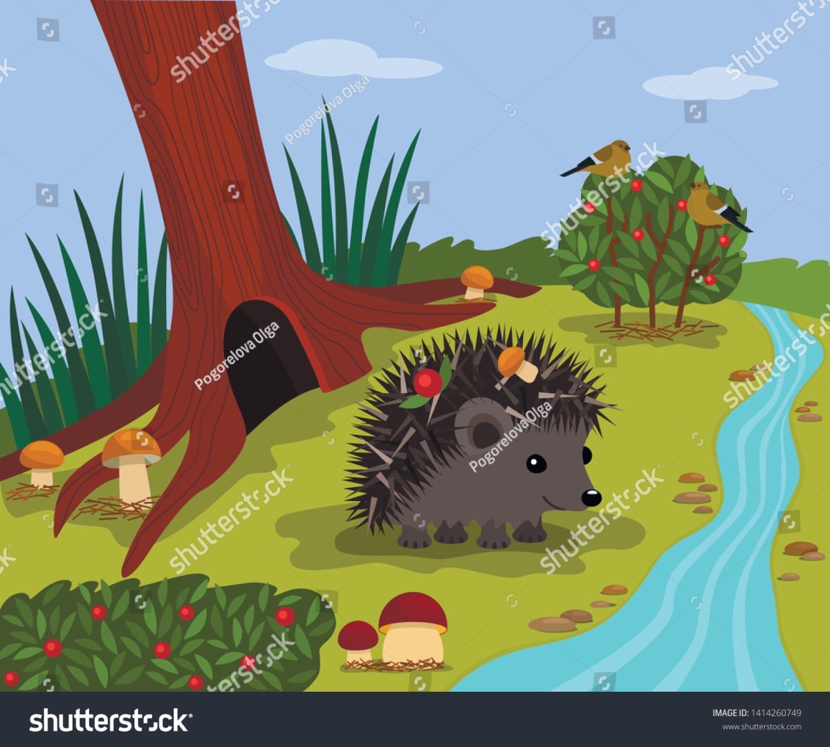 Еж ежиха и ежонок