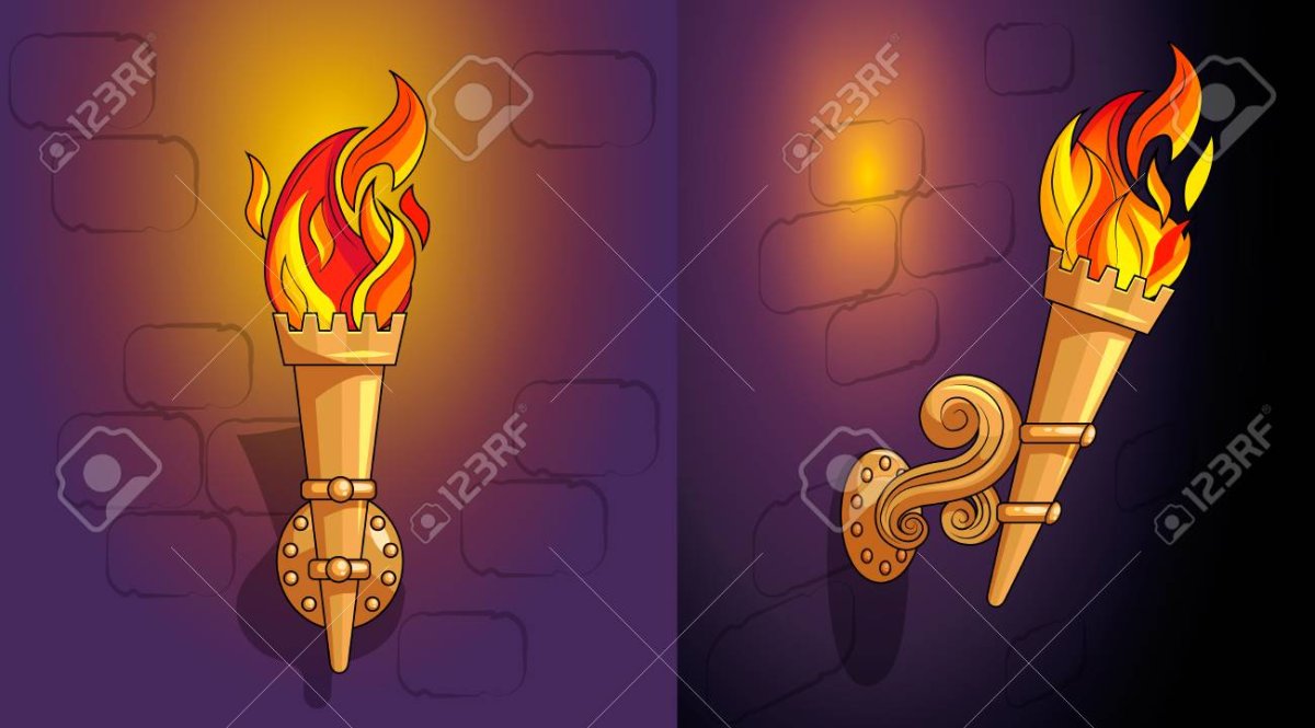 Факел на стене