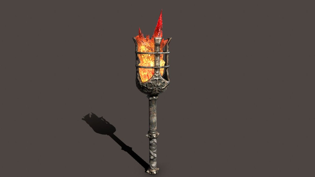 Факел на стене