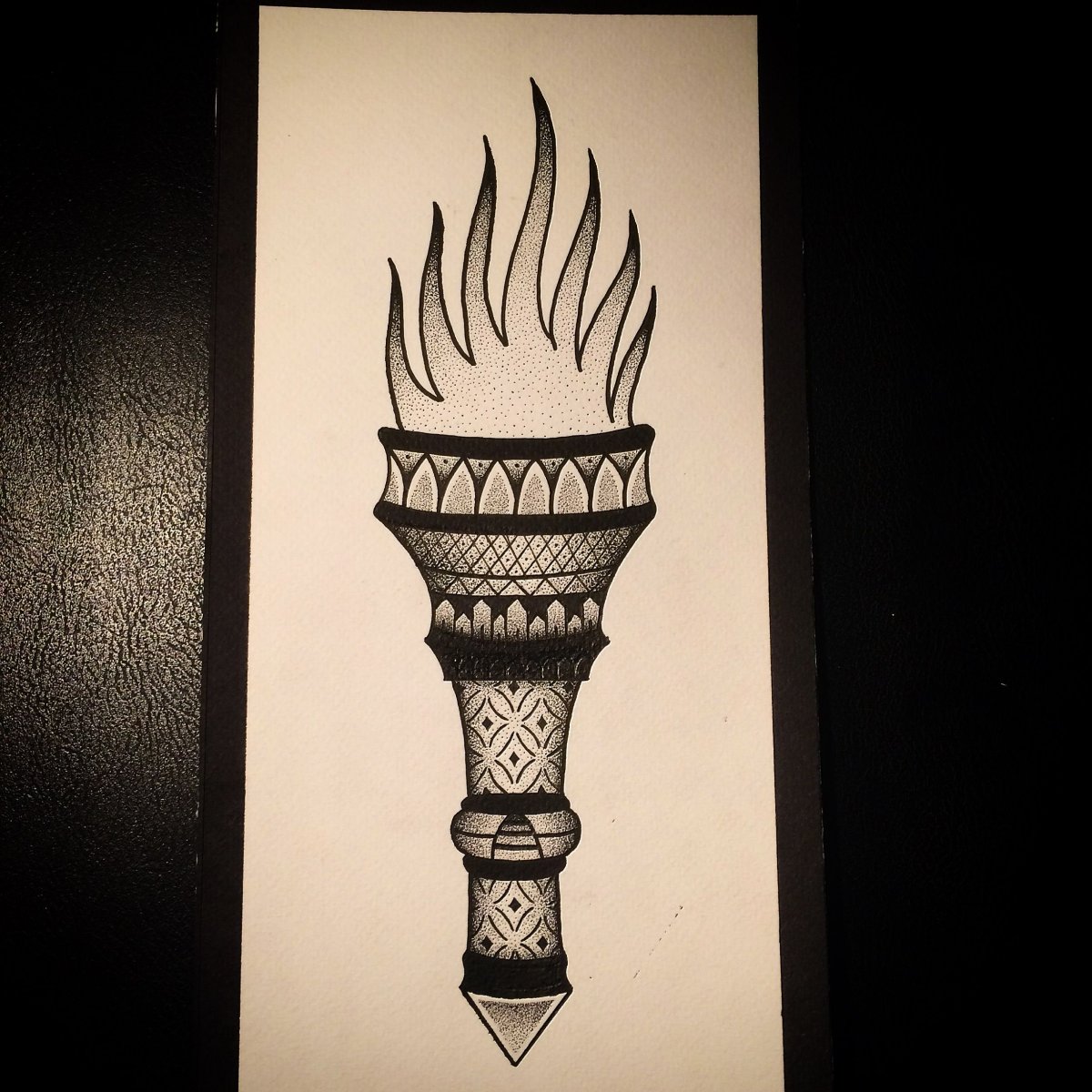 Факел тату эскиз