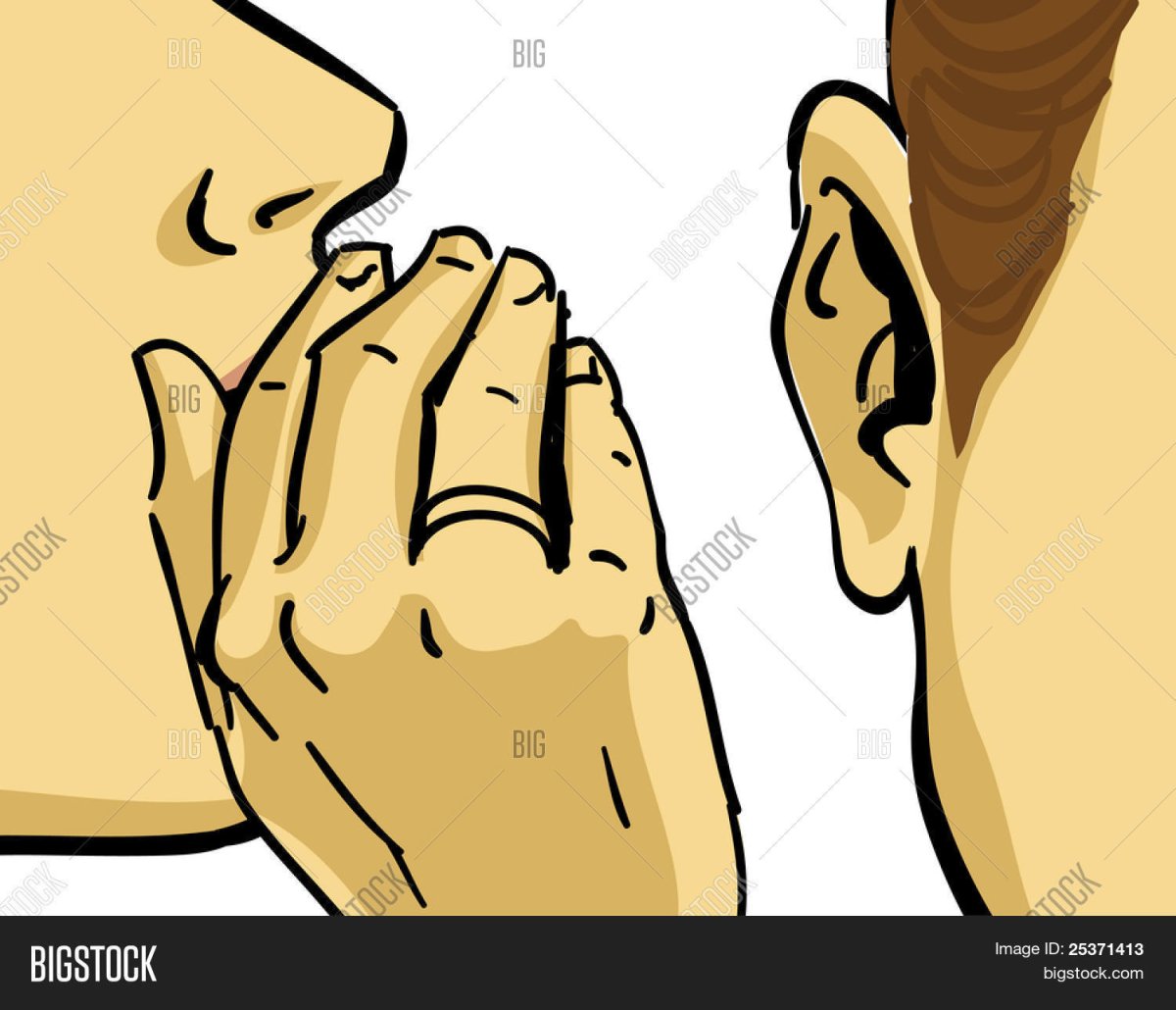 Шепчет на ухо вектор