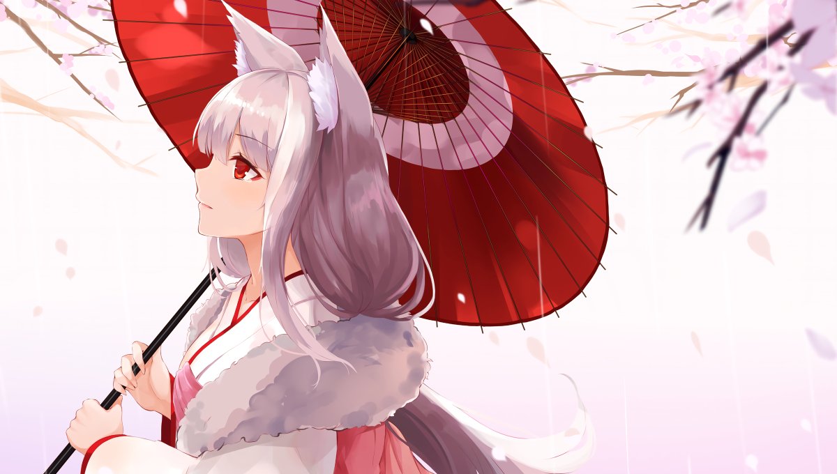 Кимоно красное Китсуне