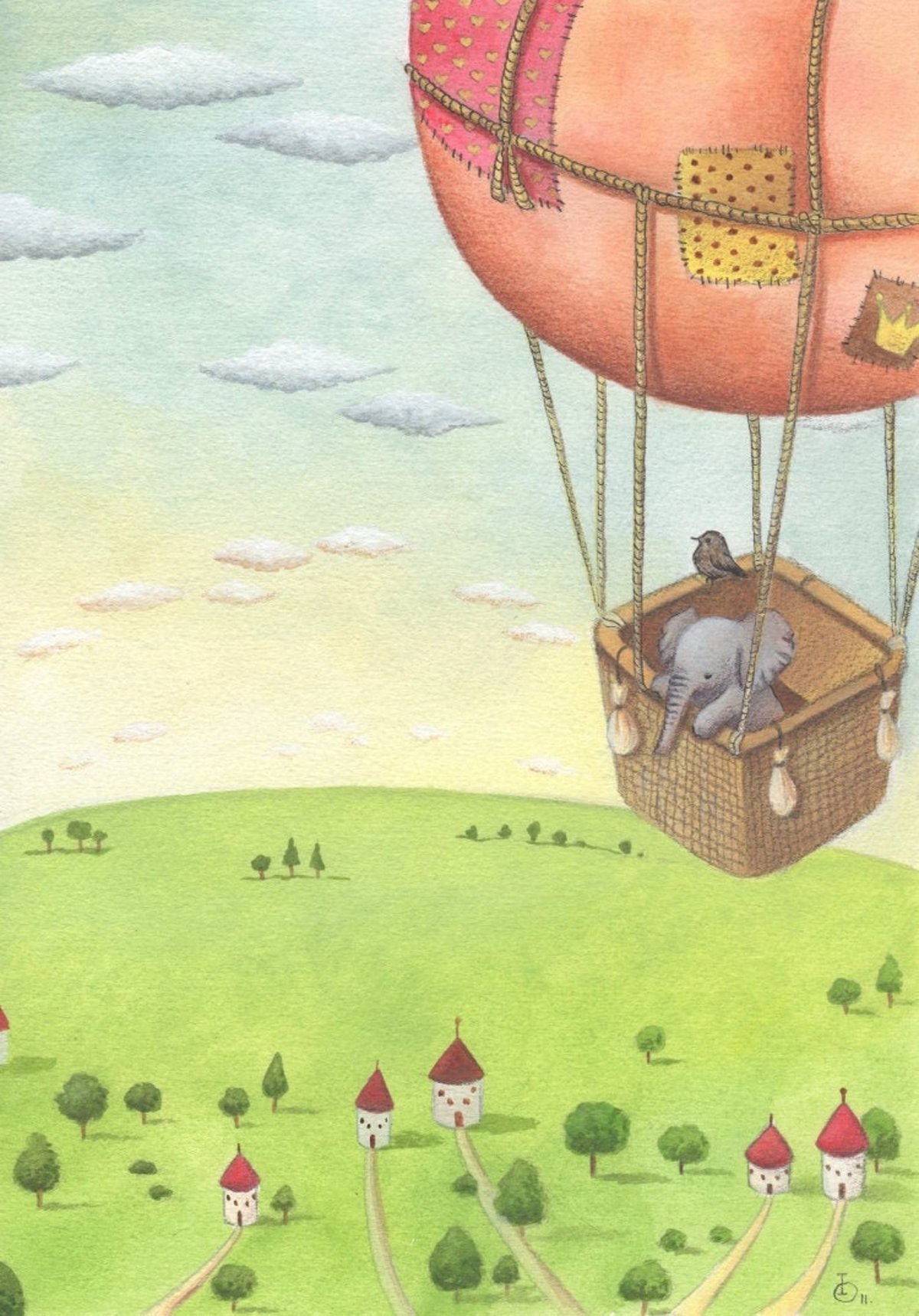 Яркий воздушный шар