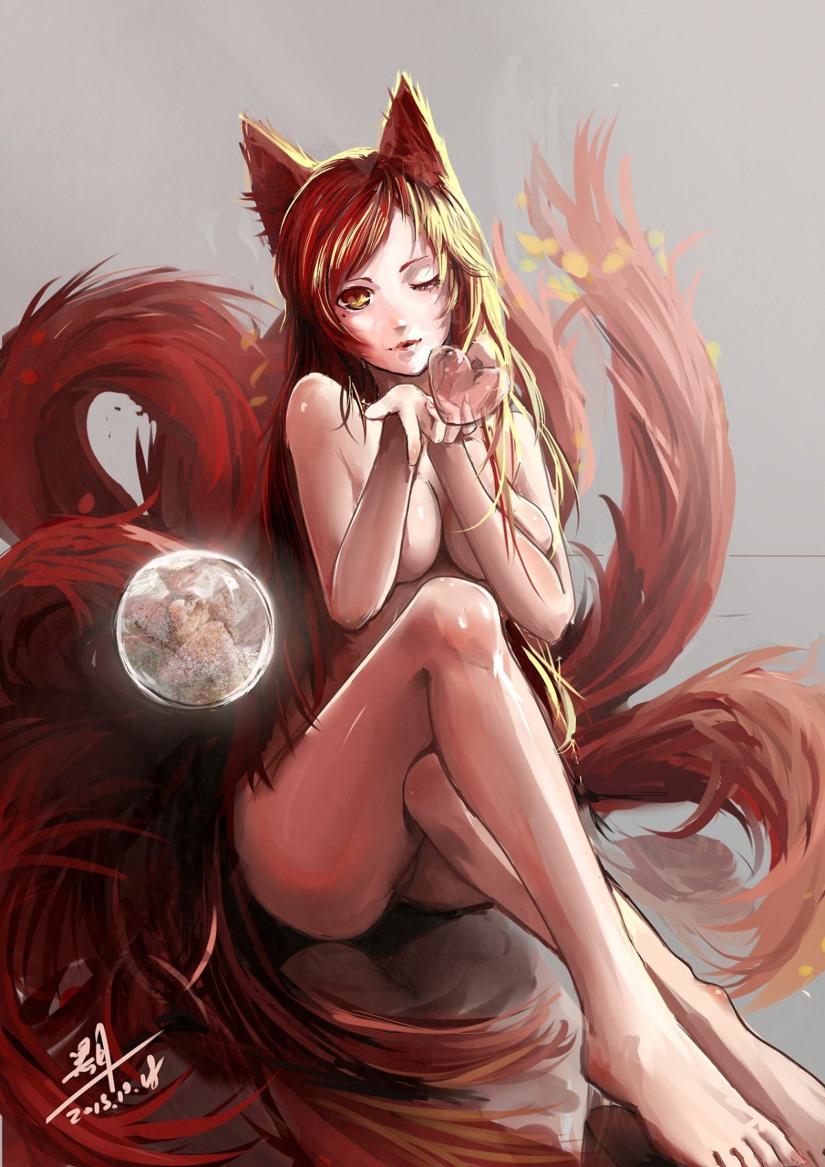 Аниме Кицунэ Ahri