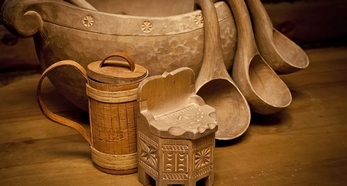 Древняя деревянная посуда