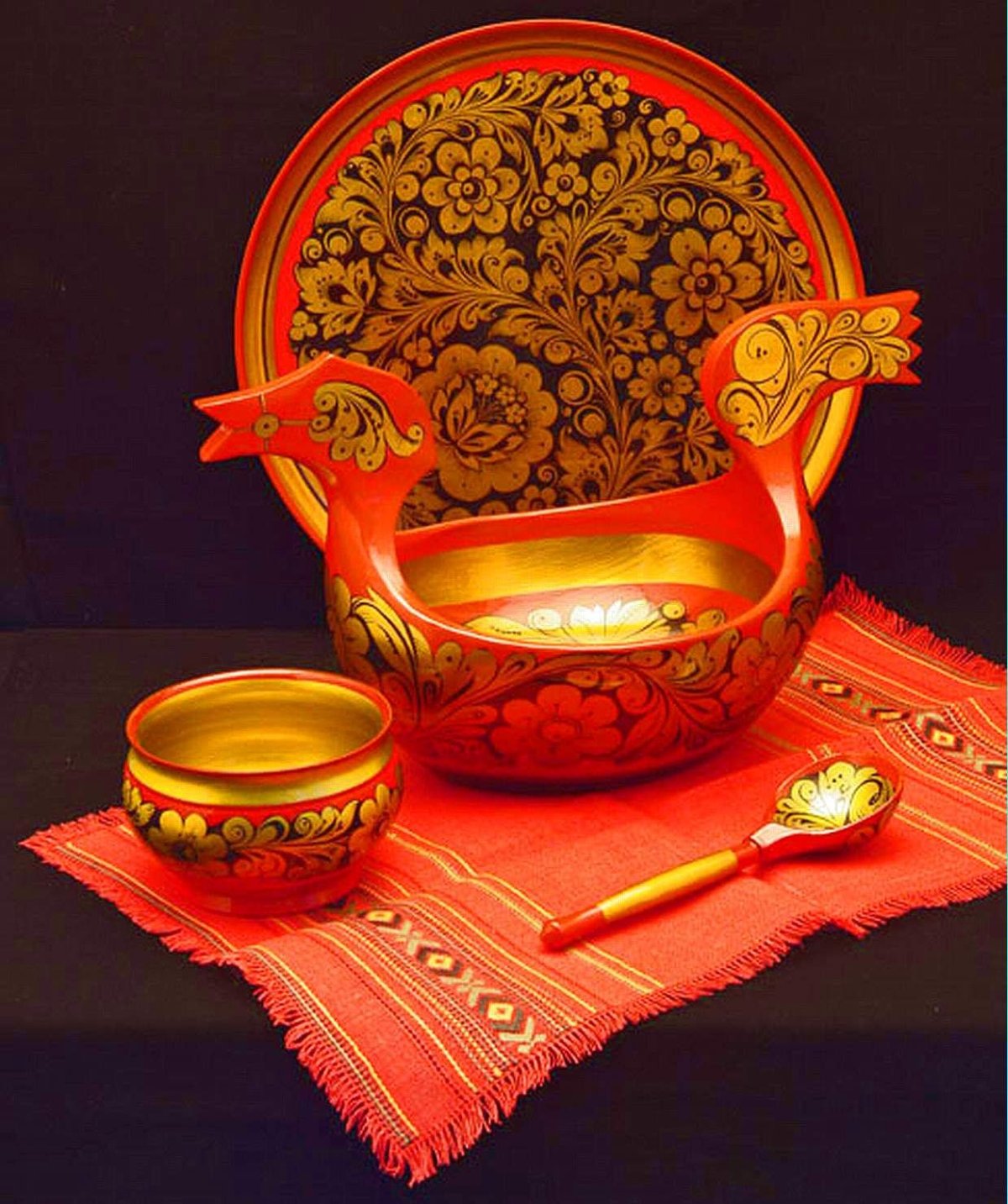 Золотая Хохлома народный промысел