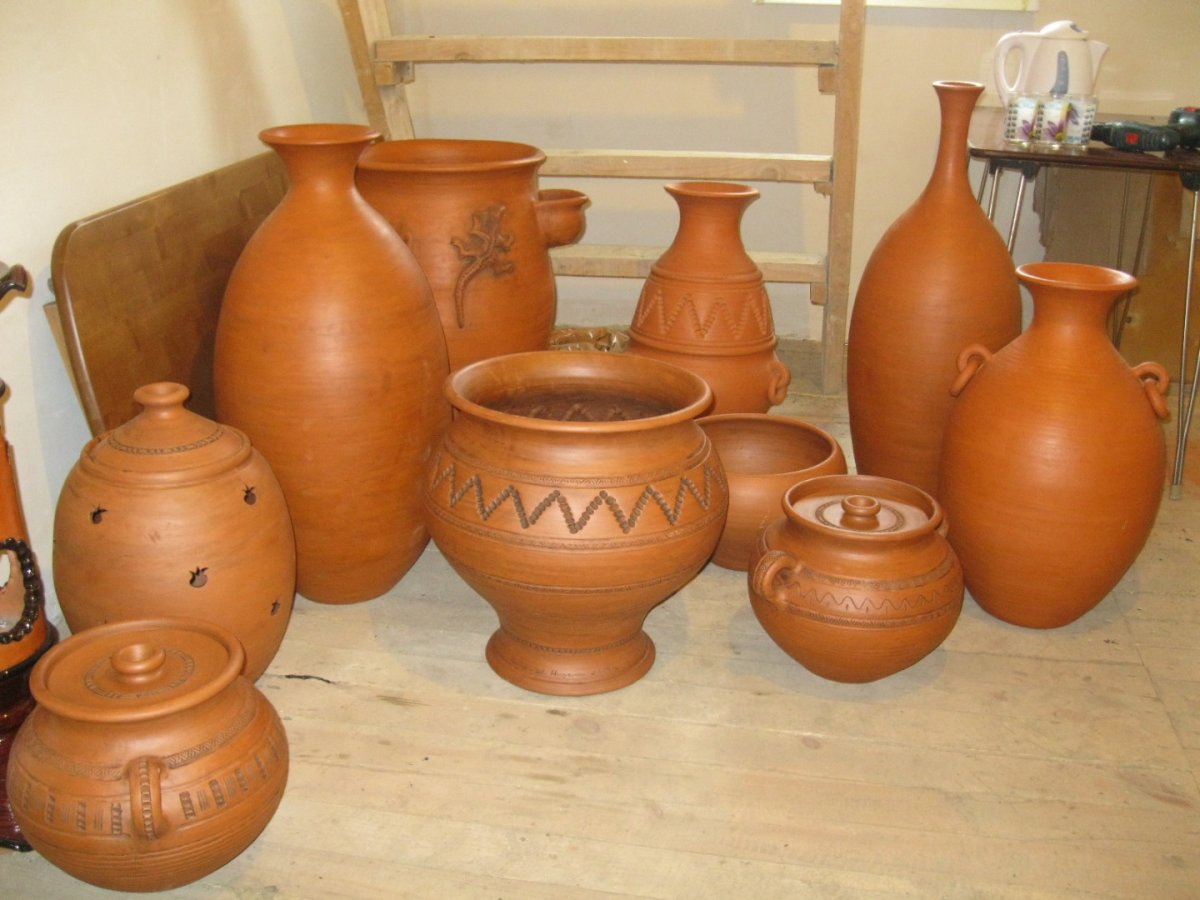 Старинная глиняная посуда