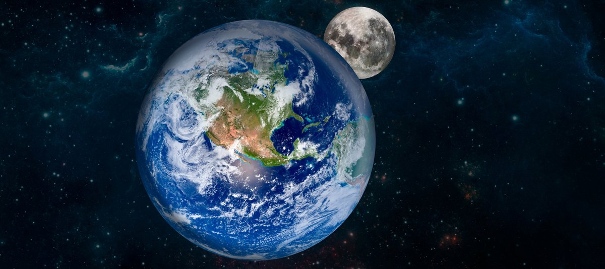 Земля и лупа