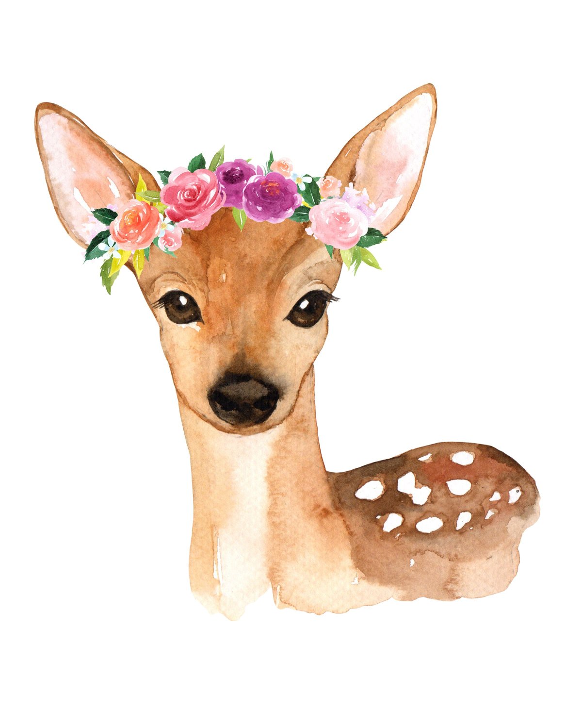 Олененок рисунок