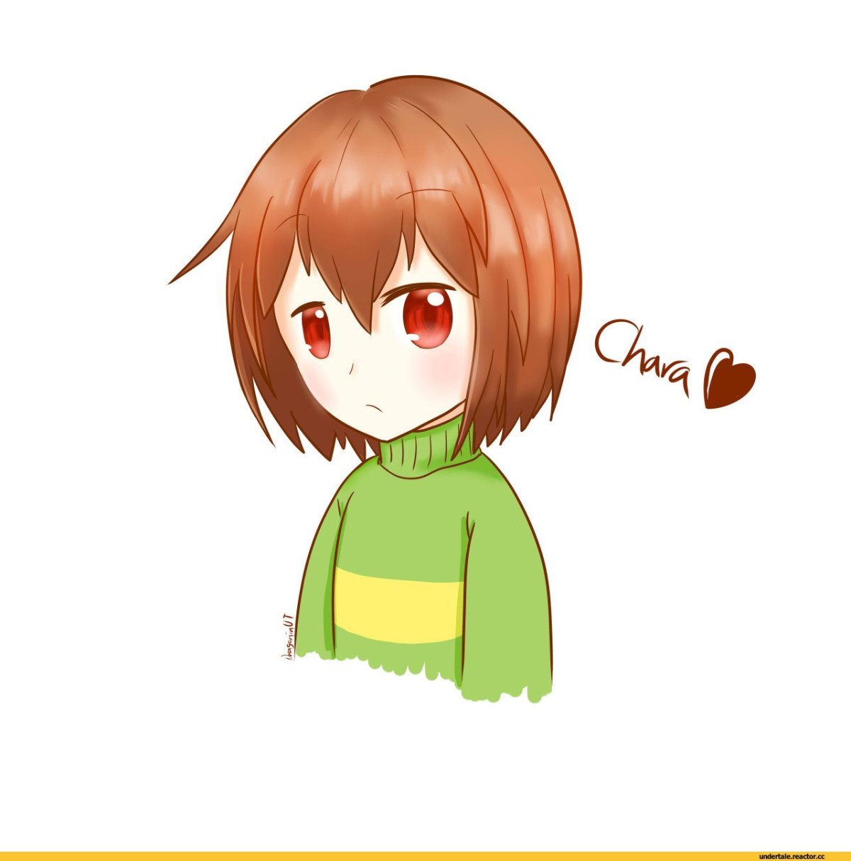 Чара андертейл для срисовки