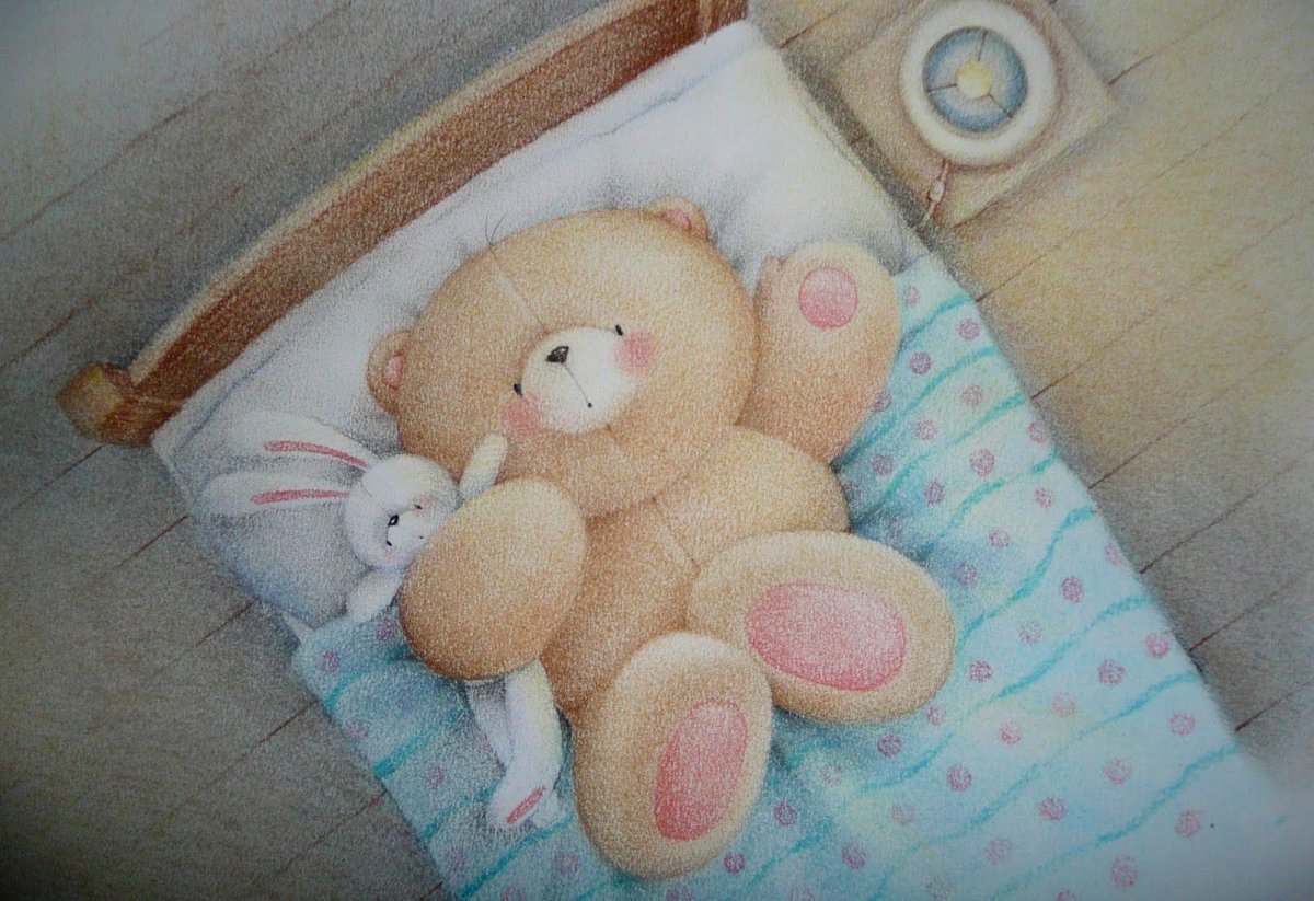 Сладких снов Зайка и мишка