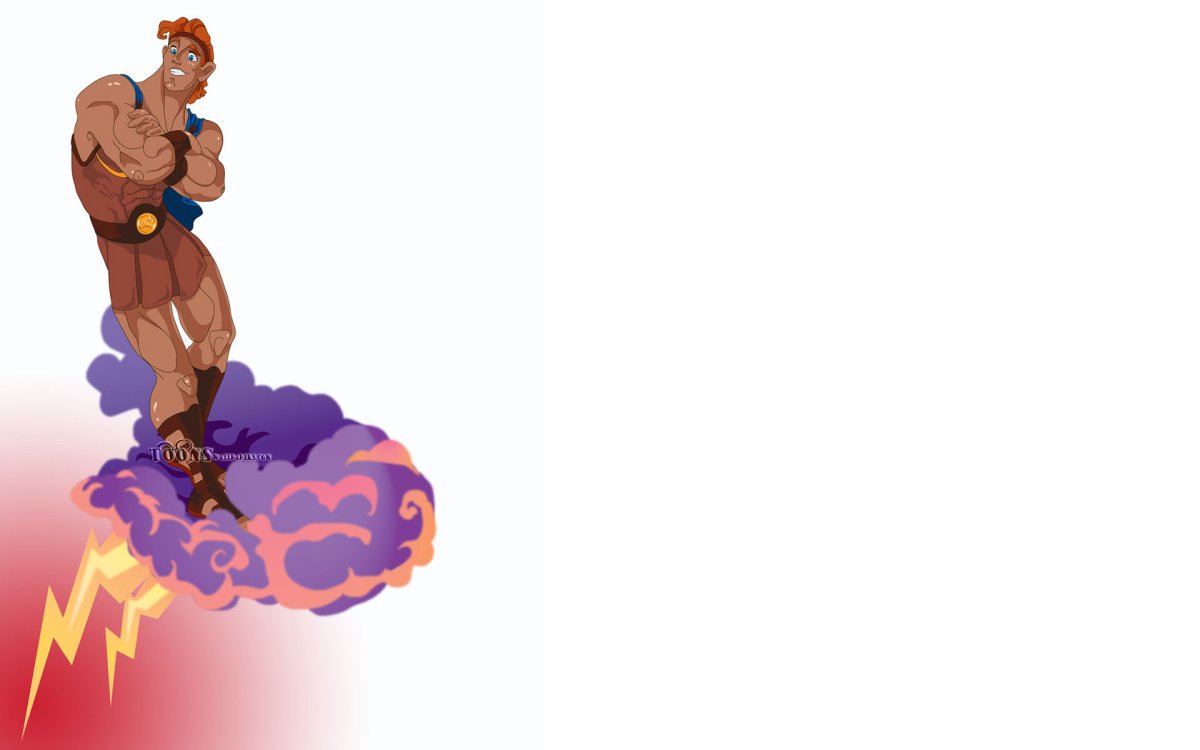 Геракл на белом фоне