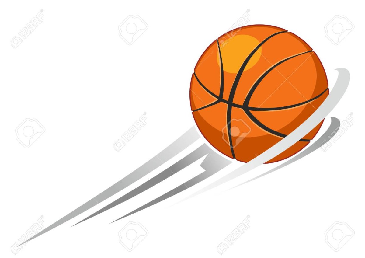 Баскетбольный мяч в полете