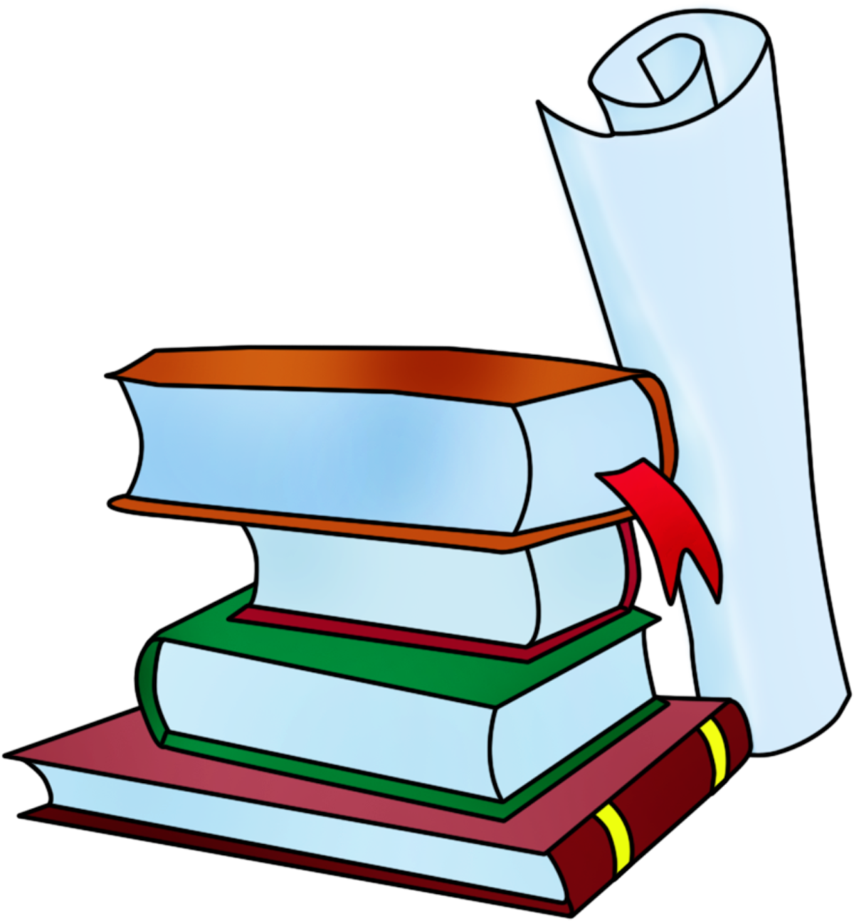 Стопка книг для презентации