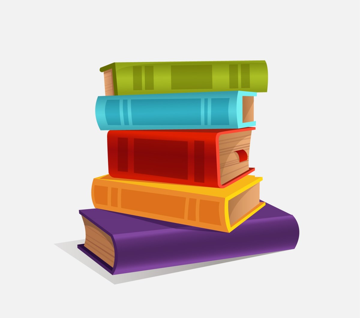 Стопка книг мультяшная