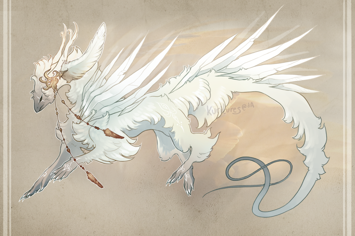 Фамильяр дракон белый