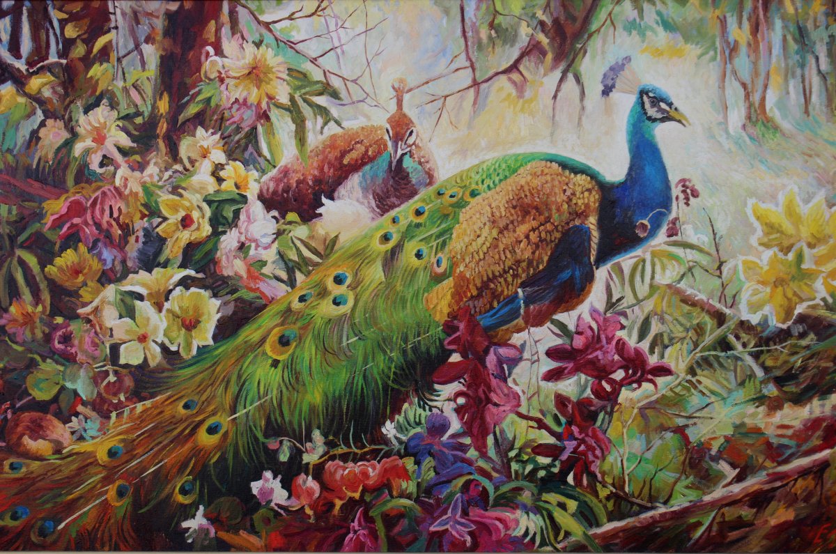 Мозаика Павлины алмазная Гранни