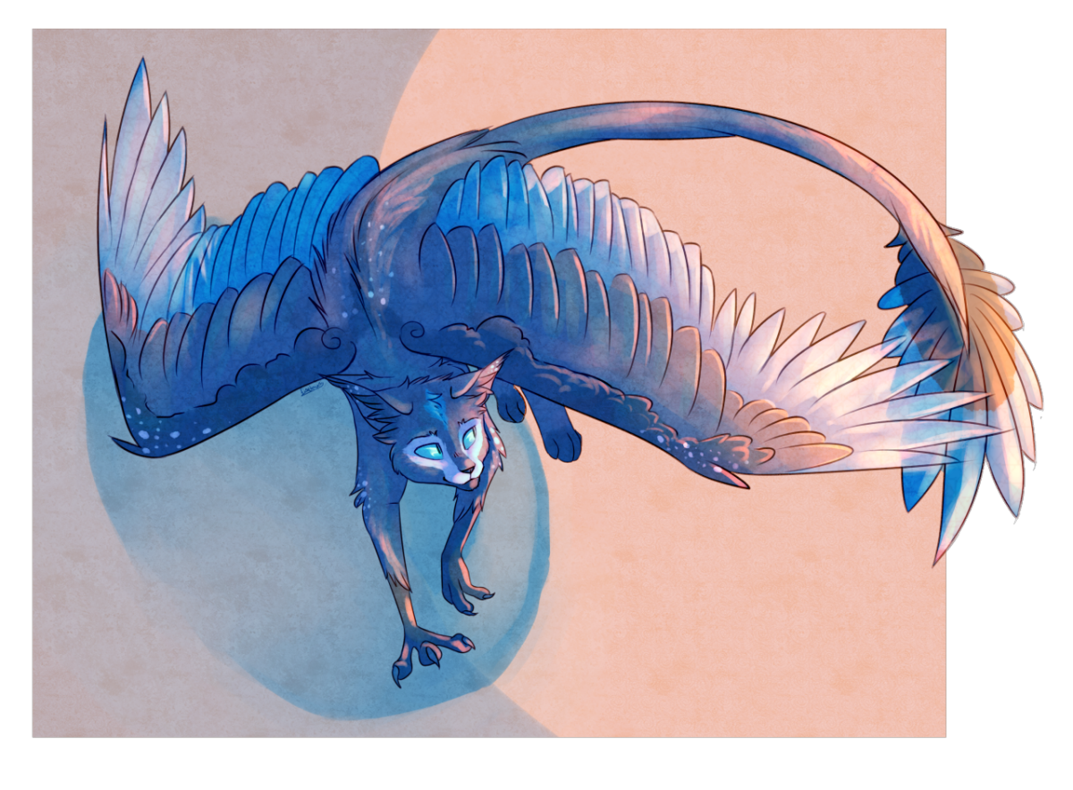 Мифические кошки с крыльями