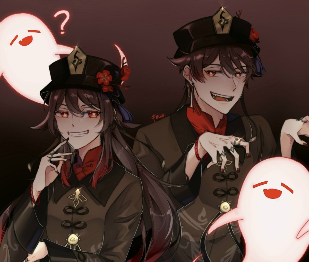 Геншин Импакт ху Тао и Сяо