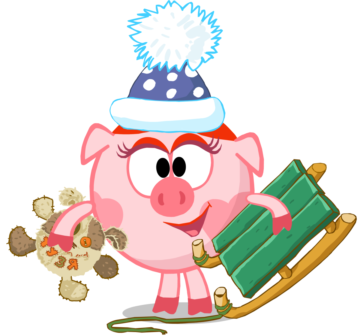 Нюша Смешарики раскраска