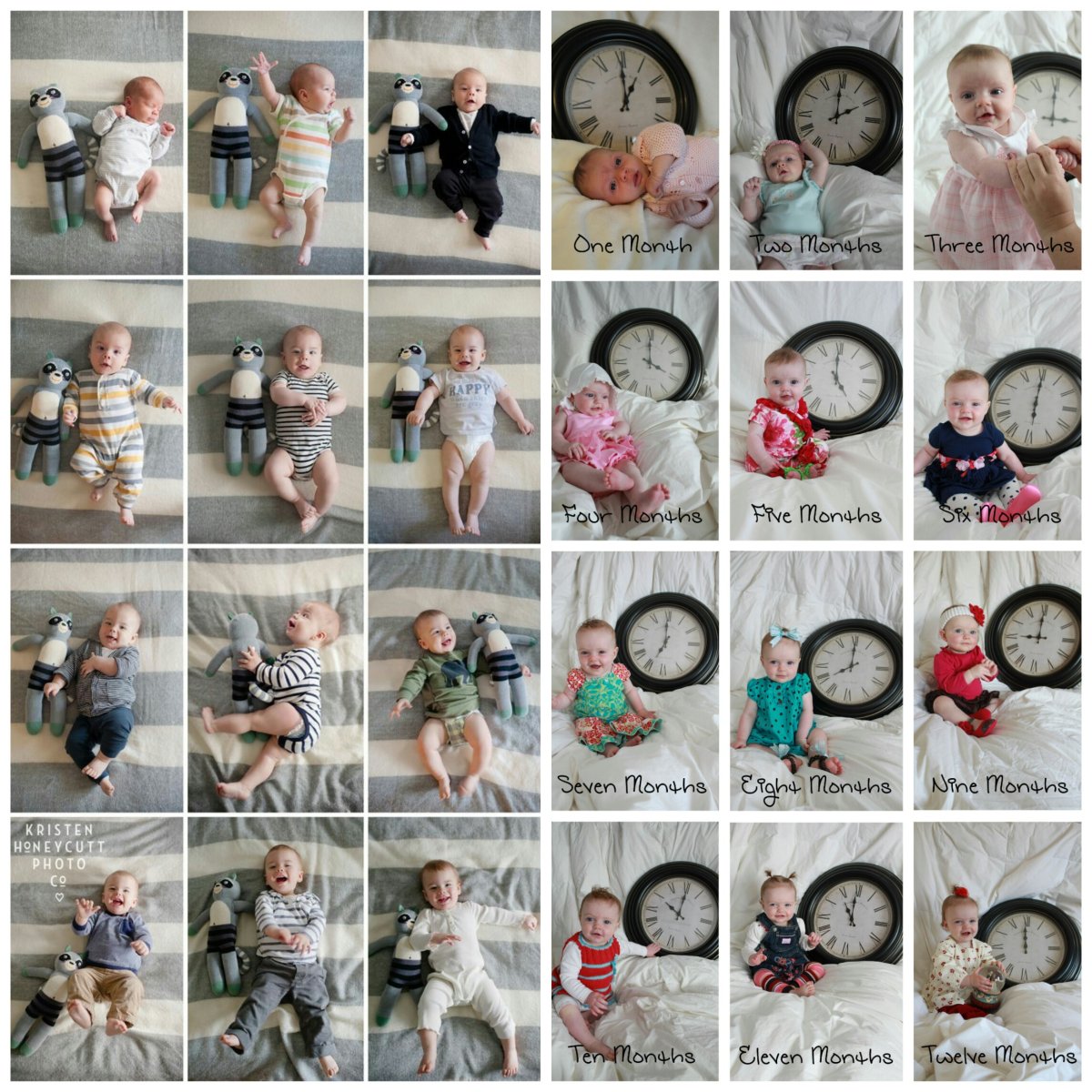 Фотосессия по месяцам малыша