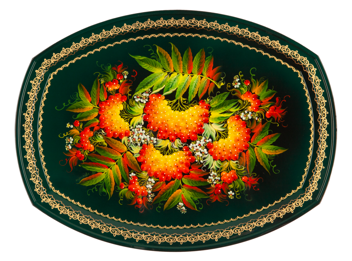 Тагильская роспись Рябинка