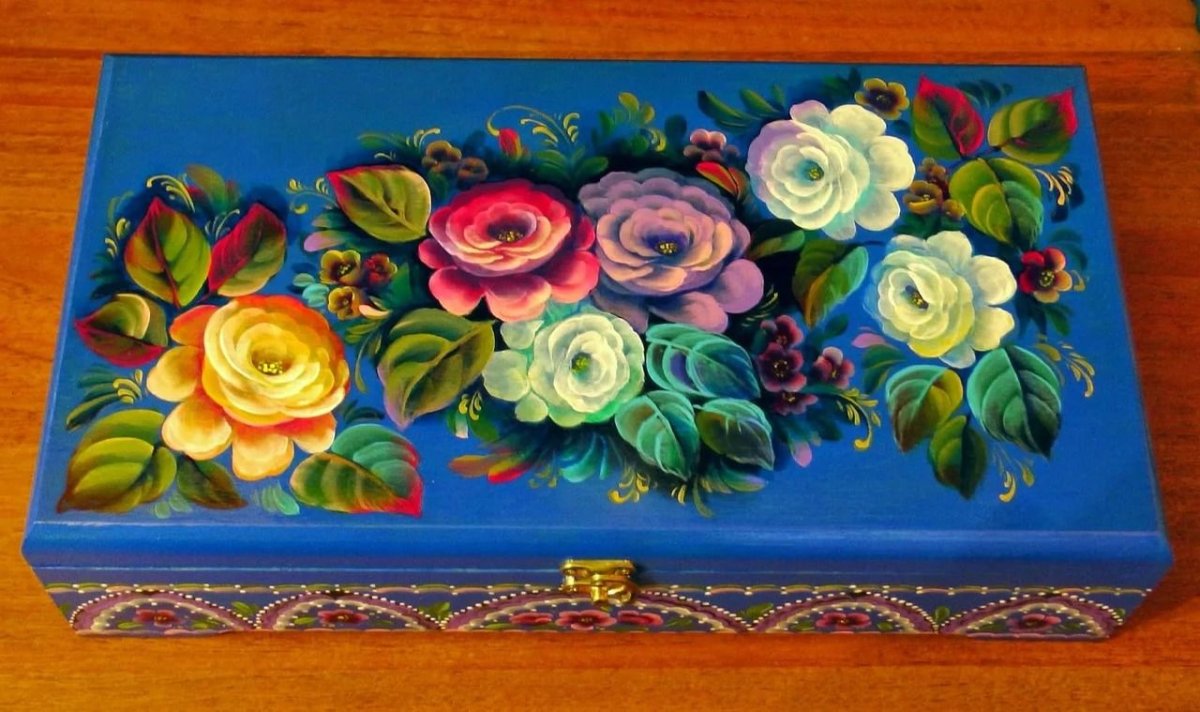 Жестовская роспись шкатулка