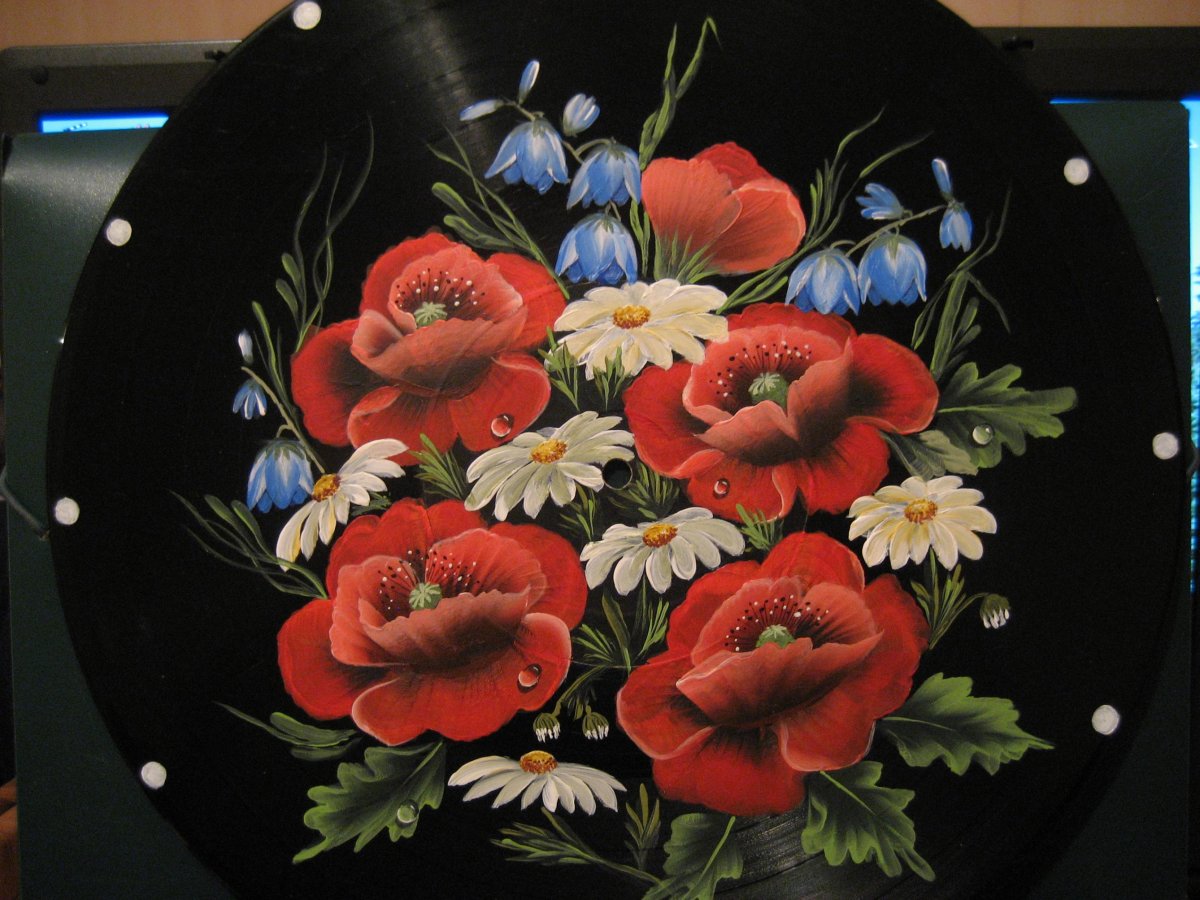 Урало-Сибирская роспись двойной мазок