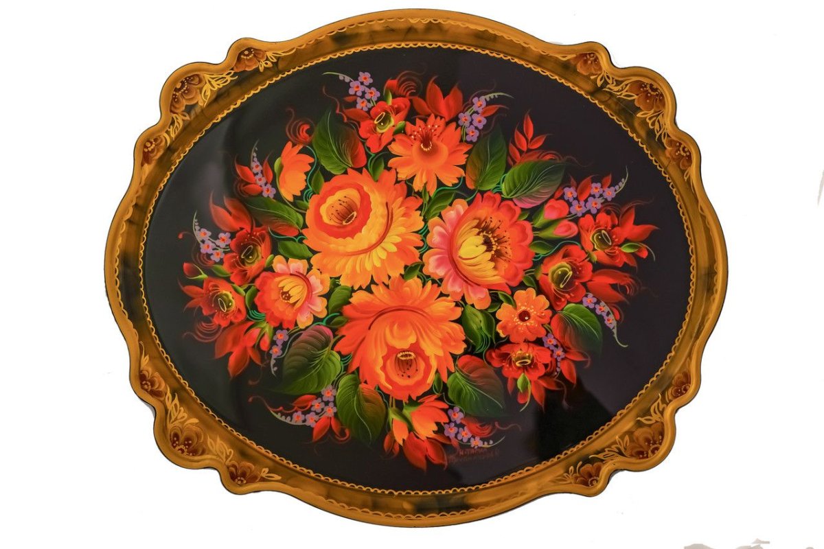 Тагильский расписной поднос